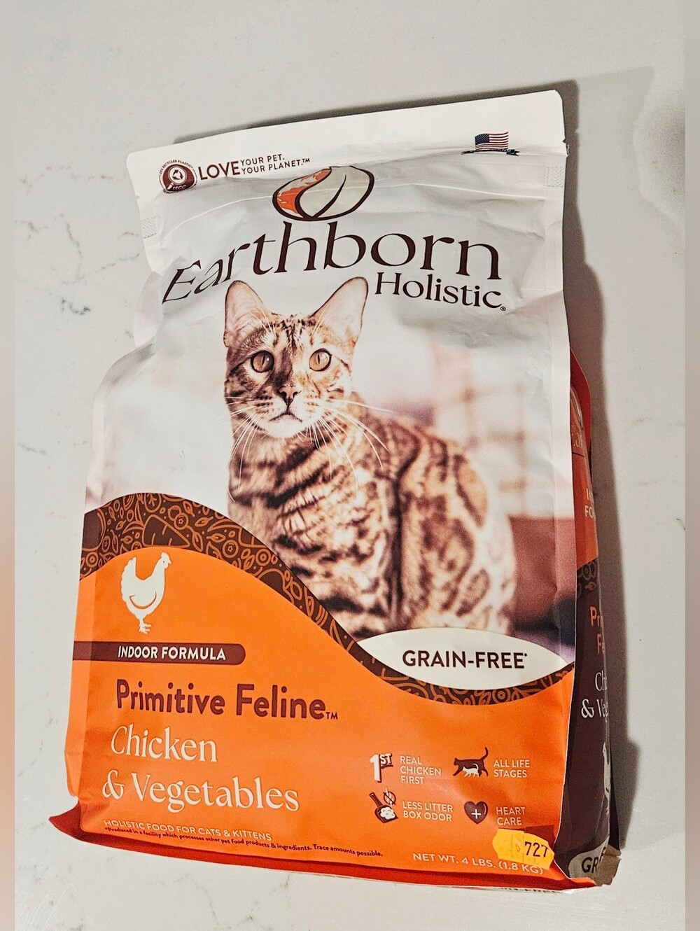 Earthborn Holistic Primitive Feline Chicken & Vegetables Grain-Free Dry Cat Food